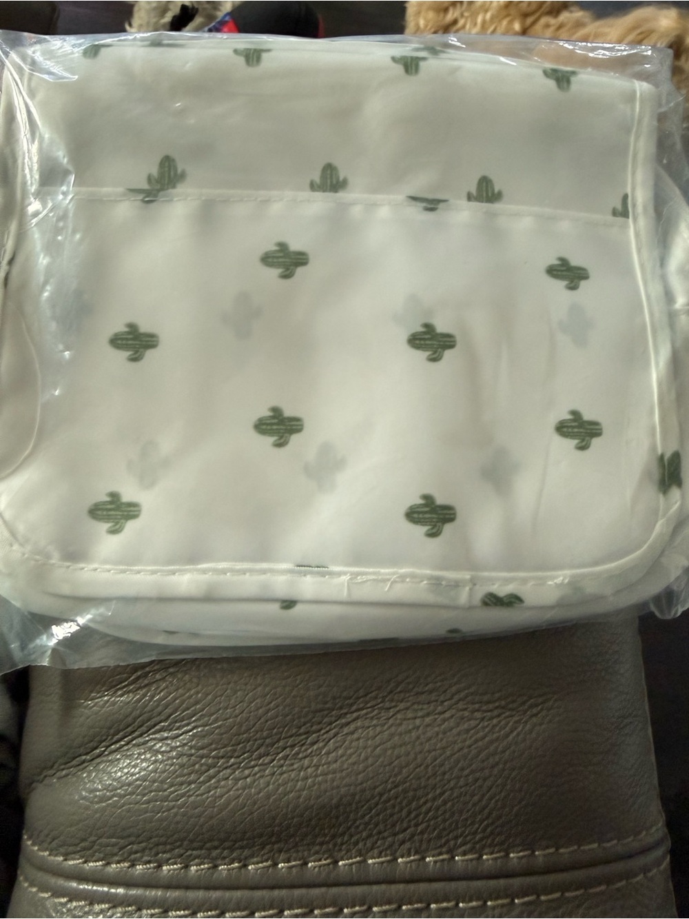 ravel White Travel Pouch with Green Cactus Print - Picture 3 of 6